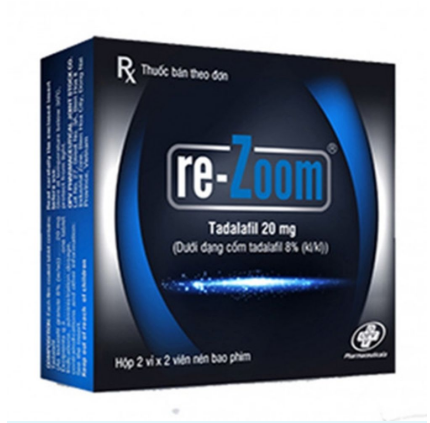 Viên nén | Re-Zoom 20mg | Điều trị | Rối loạn cương dương - 2 vỉ x 2 viên